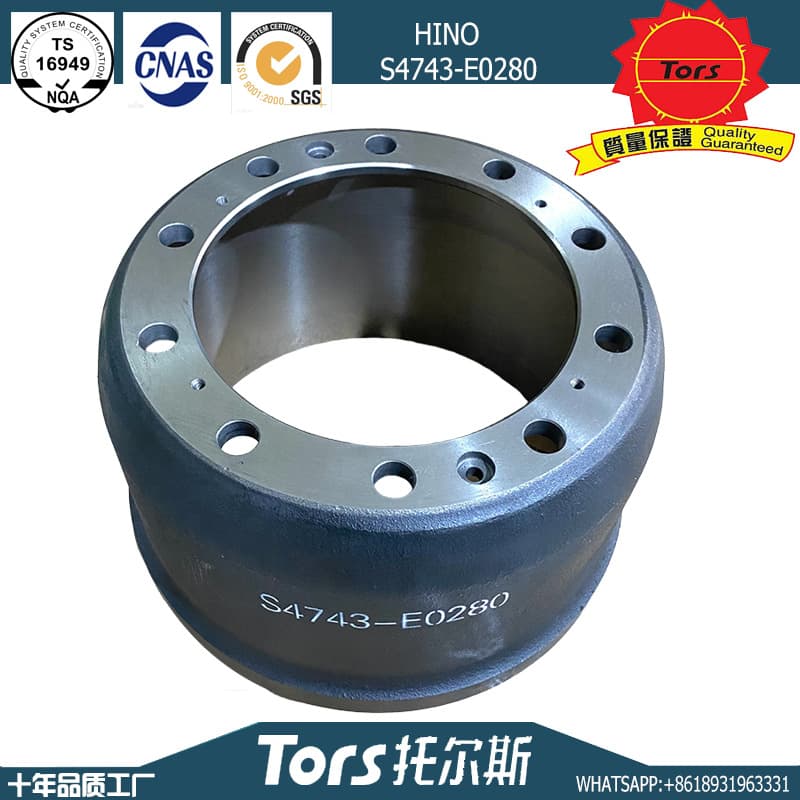 Factory Direct Truck Brake Drum Brake Parts Hino 500 S4743-E0280 S4743E0280
