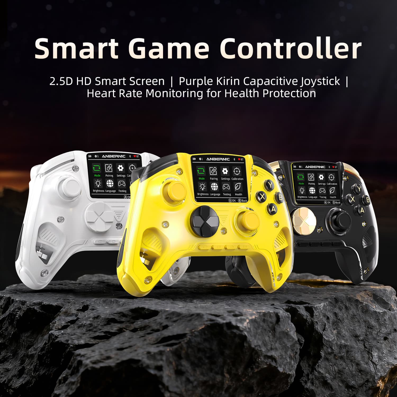 2026 New RG G01 Large Screen Smart Control Dual-Cut Hall Linear Trigger Gamepad Wireless Bluetooth Controller