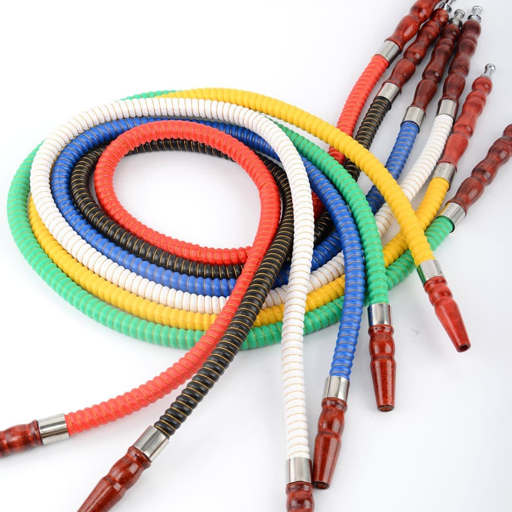 Arabian hookah pipe smoking accessories hookah straw wrapped leather pipe plastic pipe shisha multi-color optional