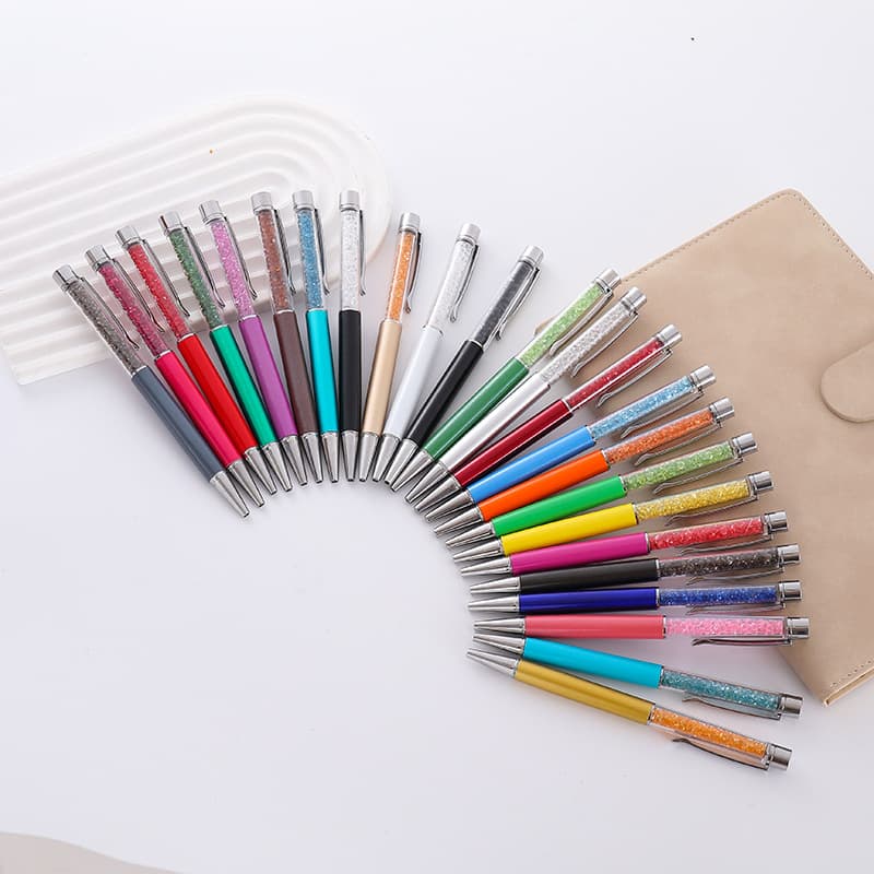 Manufacturer wholesale metal pen advertising crystal pen high quality metal ballpoint pen metal diamond pen stone pen