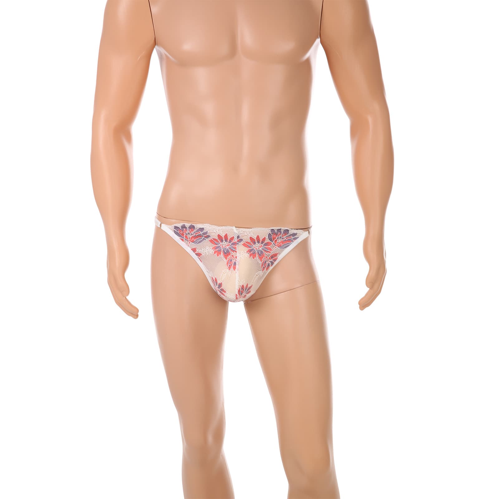 Sexy Lace Pure Desire Style Men's Underwear Wholesale Summer New Embroidery Jacquard Fine Strap Thong Sexy T-Back