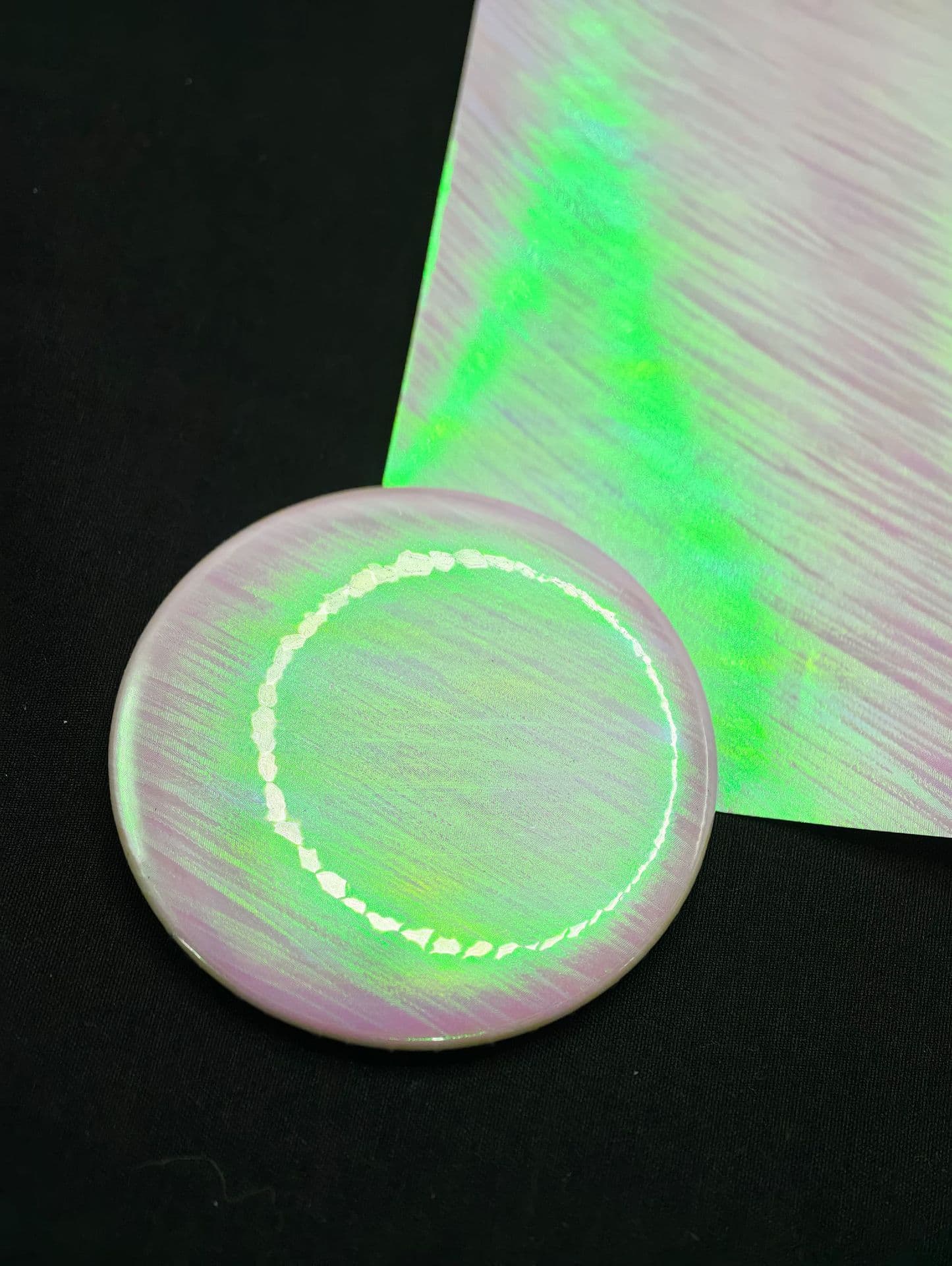 Double Flash Badge Special Paper, Badge Base Paper, Holographic Glitter Series Handmade Specialty Paper 128g