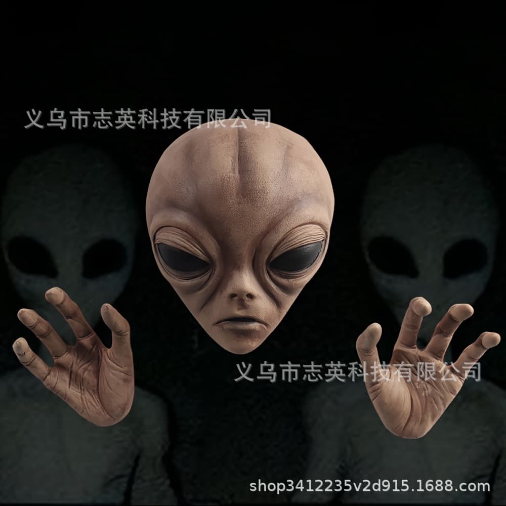 Cross-border new product gray 3D alien wall pendant ET alien sculpture pendant UFO home decoration ornaments