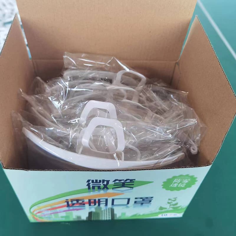 Wholesale stock boxed transparent catering masks, chef protective kitchen anti-fog visible essential for restaurants