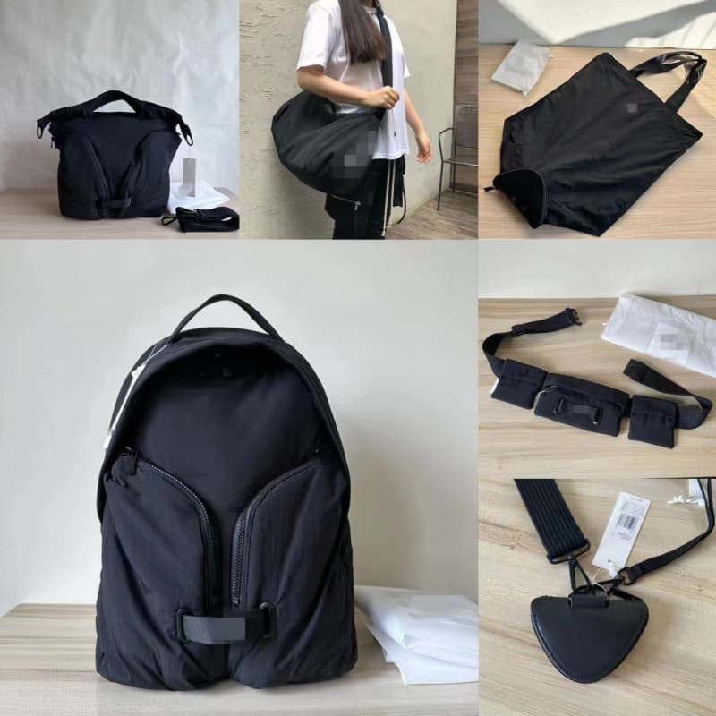 Backpack Autumn and Winter New Black and White Micro Label Casual Large Capacity Backpack Waterproof Lightweight One Shoulder Crossbody Handbag