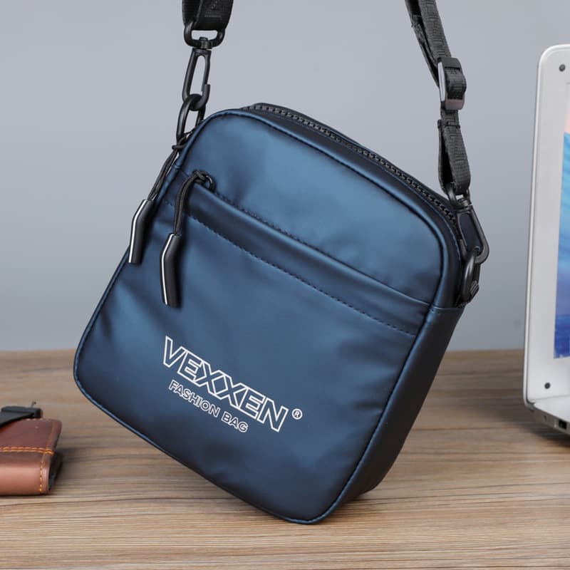New Men's Sling Bag Casual Crossbody Bag Water-Resistant Phone Small Backpack Versatile Textured Cross-Border Supply