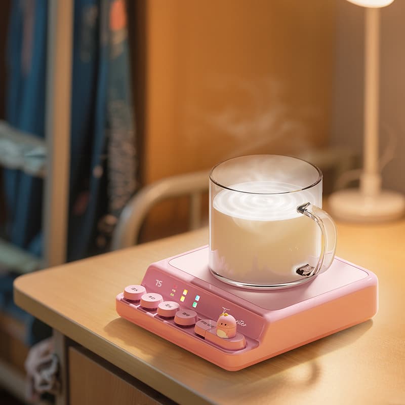 100W Fast Heating Cup Coaster Cute Cartoon Home Office Constant Temperature Warm Coaster Milk Warmer Coffee