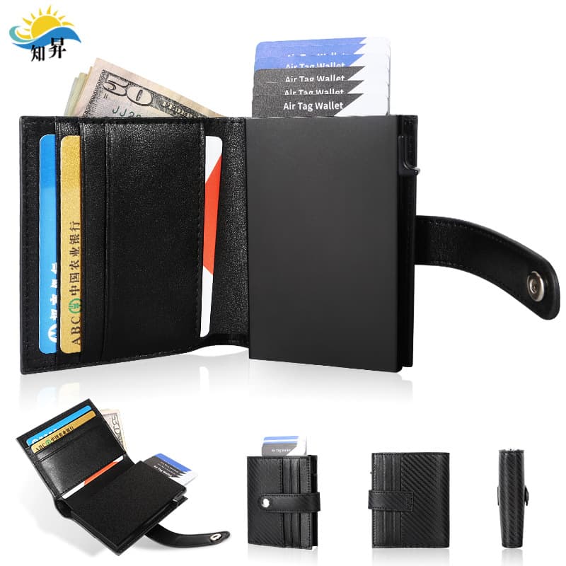 Cross-border hot model anti-theft microfiber card holder ID bag men's anti-degaussing genuine pickup bag wallet all-in-one bag