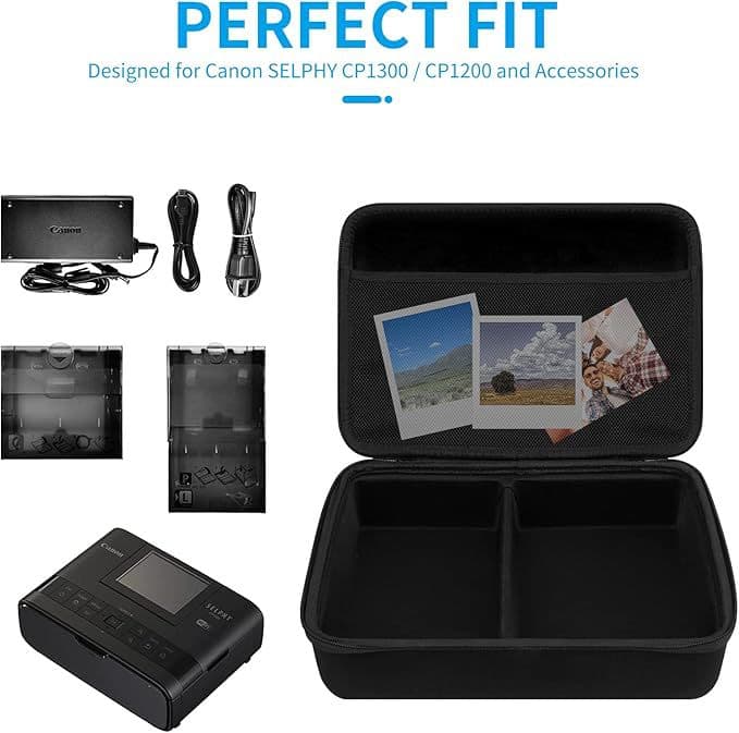 Shockproof Hard Storage Case for Canon Selphy CP1500 CP1300 CP1200 Wireless Color Photo Printer