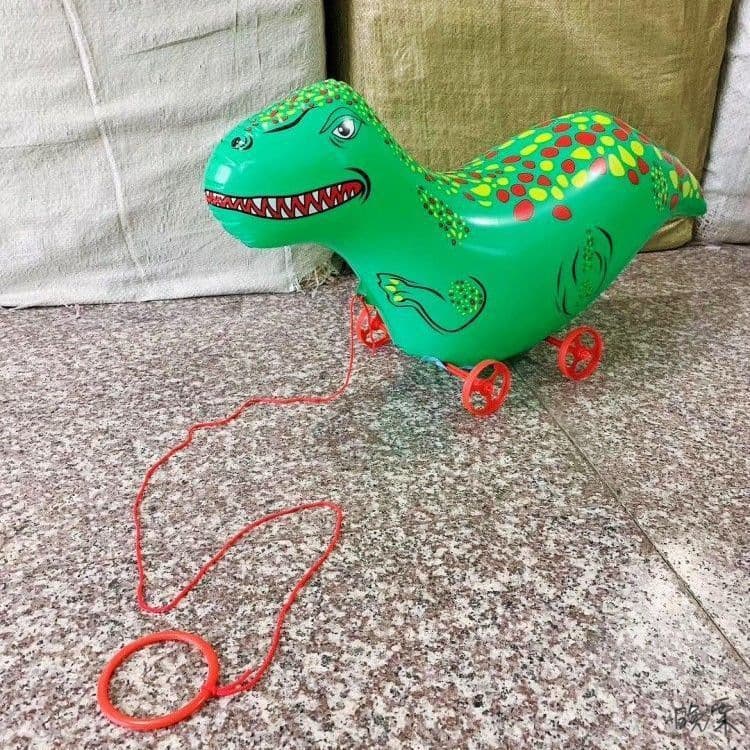 Pull String Inflatable Toy, Inflatable Pull Cart, Street Stall Square Pull String Children Animal Push Toy, Ground Promotion Commercial Shopping Mall