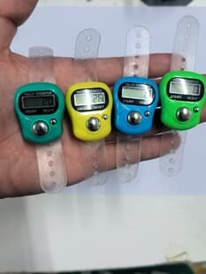 Electronic Manual Counter Digital Manual Press Ring Counter for Elderly Children Counting Finger Ring Tally Counter
