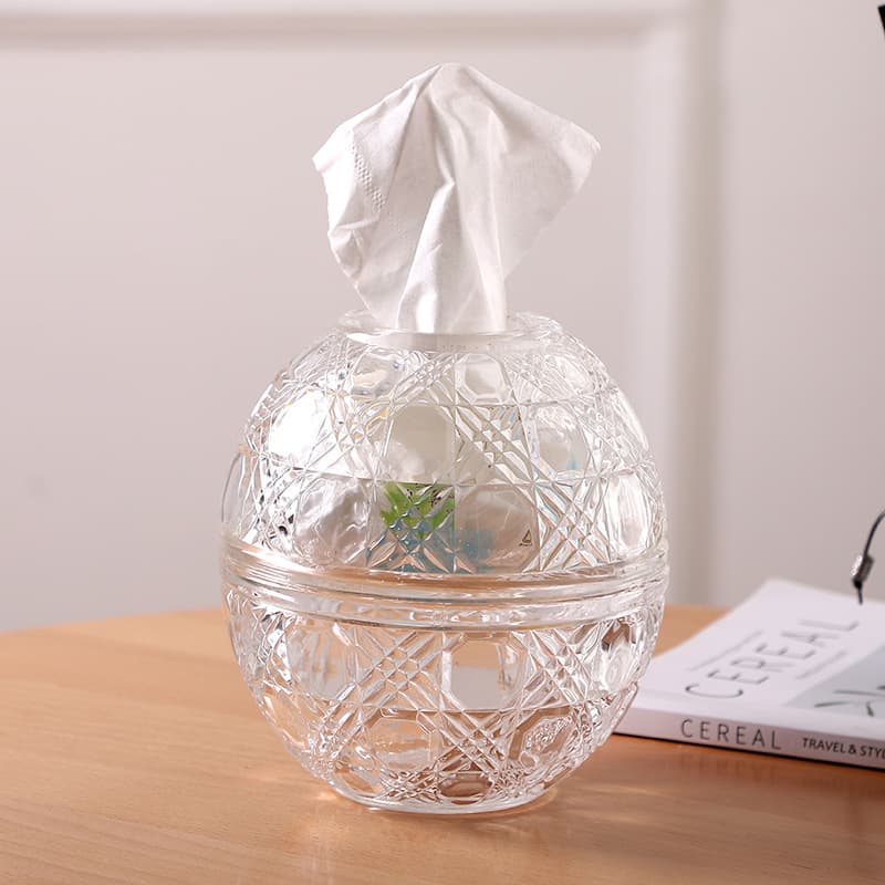 Modern Minimalist Glass Tissue Box Hydroponic Flower Vase Home Decor Elegant Craft Ornament Fashion Vase