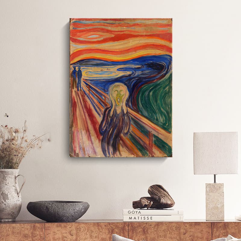 Best-selling Abstract Scream Figure Cross-border Decorative Painting, Screaming Canvas Art, Hotel Apartment Guesthouse Wall Art, Spray-painted Oil Painting