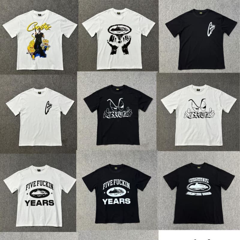 2026 Cross-Border Trendy American Style Men's and Women's T-Shirt Short Sleeve Letter Logo Print Versatile Fashionable Tee