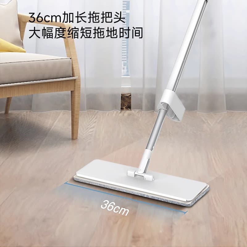 Aluminum pole rust-free household hand-washable flat mop wet and dry mop wiper lazy mop the floor