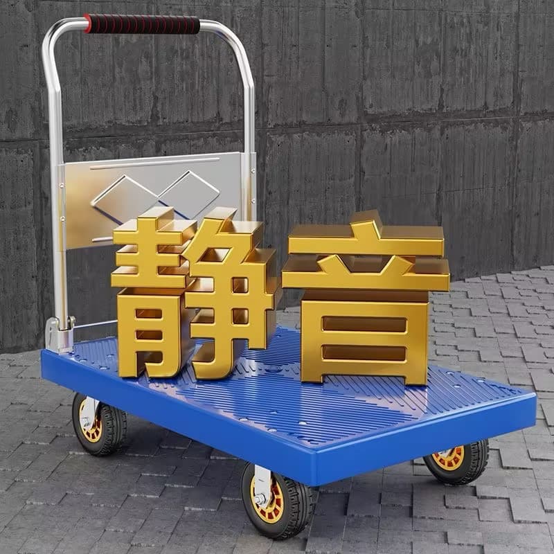 Wholesale portable foldable household flatbed trolley for express delivery and cargo transport