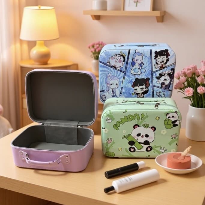 Pindou's popular cosmetic case, large-capacity cosmetic bag, portable storage box, multi-functional cosmetics niche design