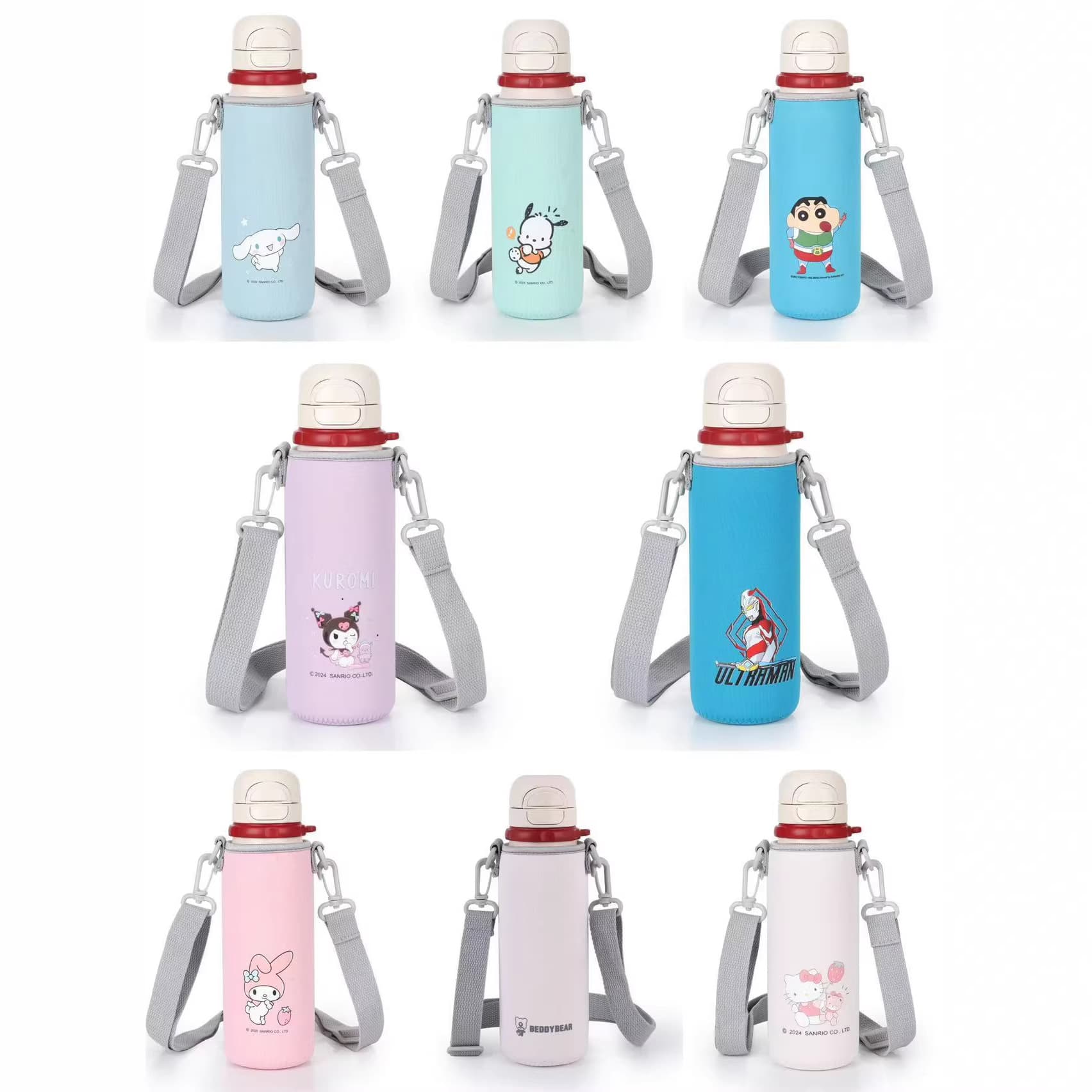 Cup Holder Bear Sharp-Edged Children's Student Double-Drink Insulated Cup Special Cartoon Strap Style Crossbody Cup Sleeve Accessory