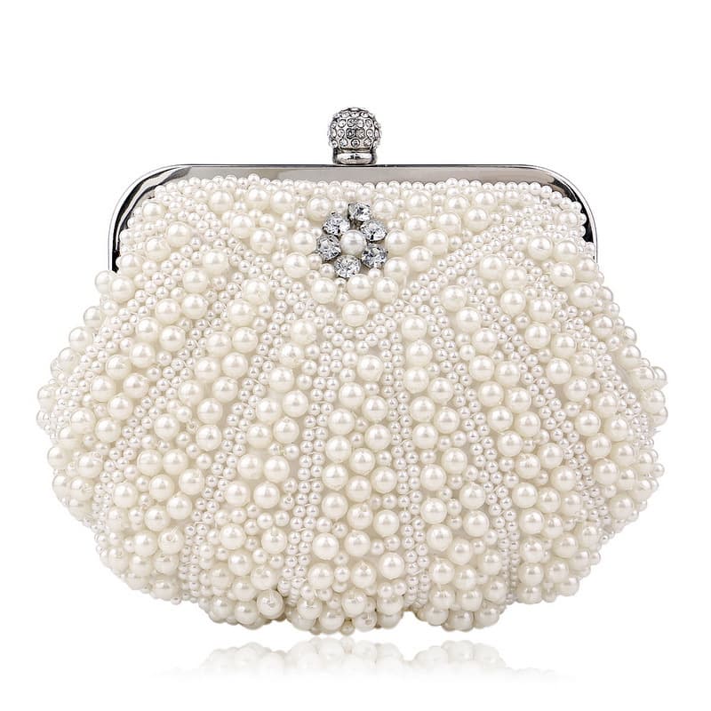Pearl Evening Bag Chanel-Style Banquet Clutch Dress Evening Wear Cross-Border Hot-Selling Pearl Chanel-Style Evening Bag