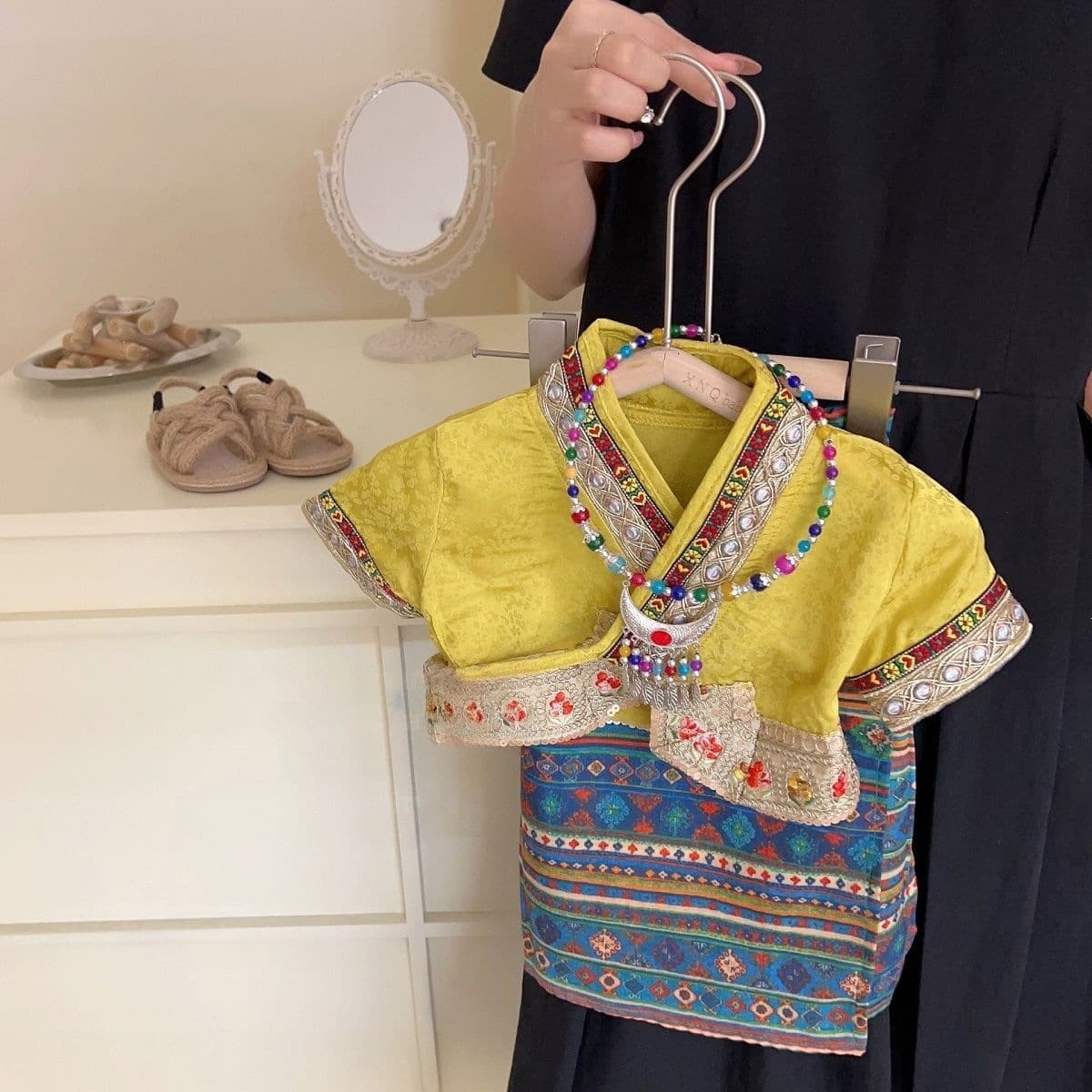 Dai clothing children's Hanfu girls summer suit little girl Tang suit thin section small and medium-sized children's parent-child clothing ethnic style