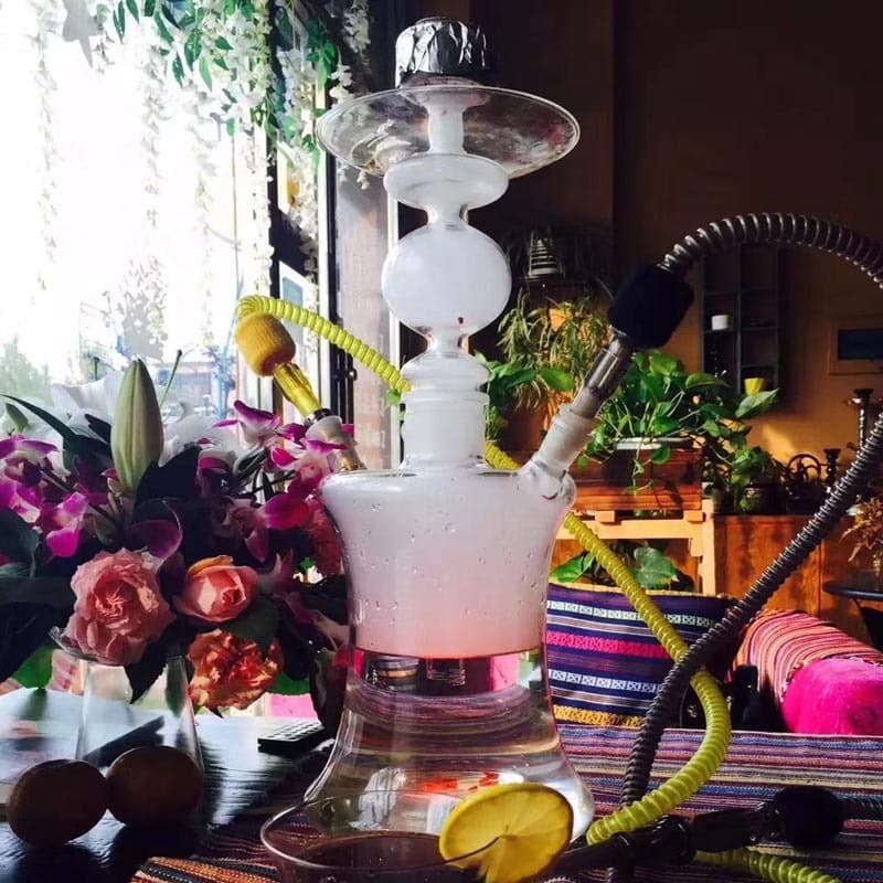 Luxury Middle Eastern Style All-Glass Hookah, Fashionable Arabic Hookah, Premium Glass Hookah for High-End Venues
