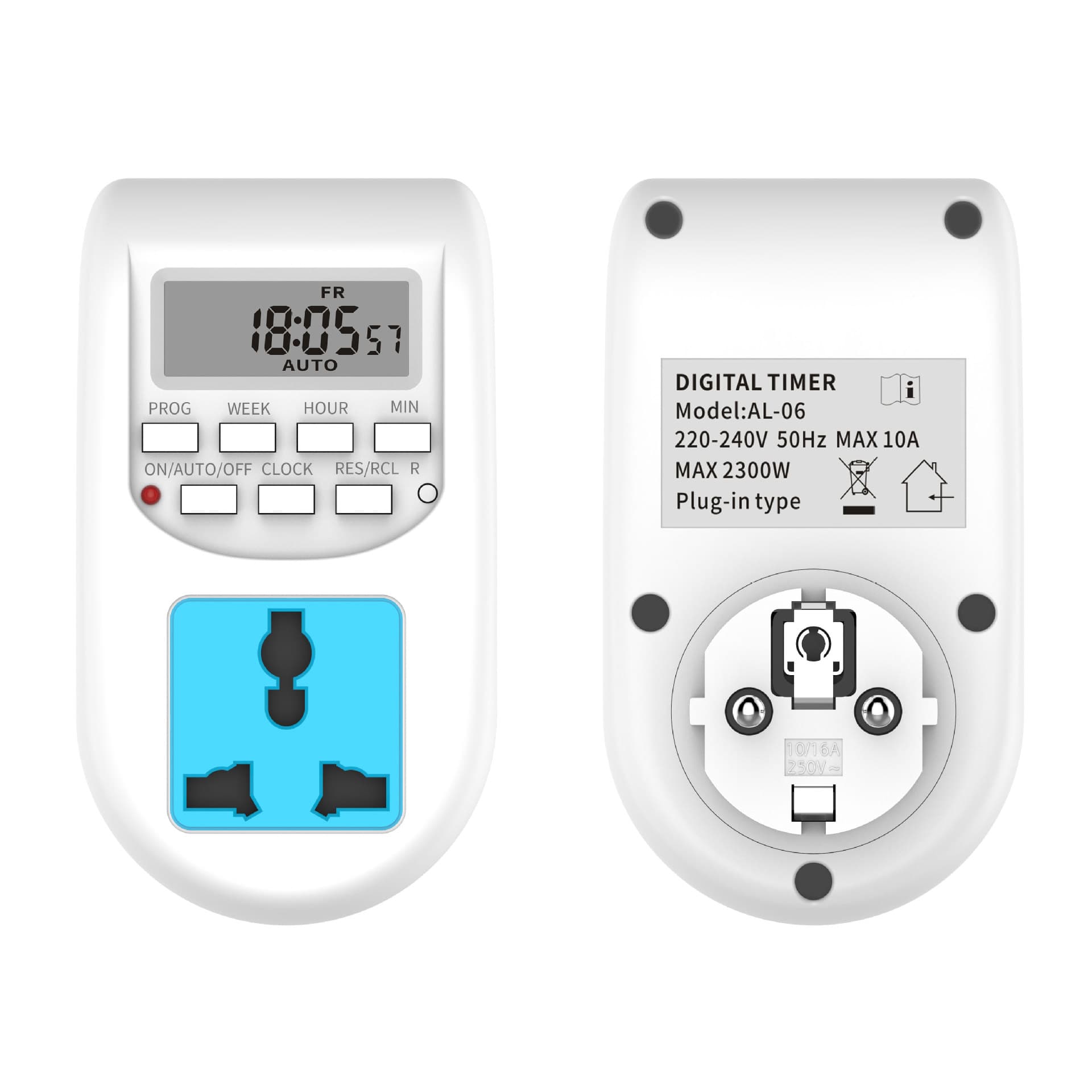 European Timer, Multi-Outlet Socket, Timer Switch Socket, European Switch Adapter Socket AL-06