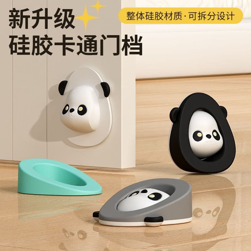 Cartoon Silicone Door Stopper, Windproof Door Wedge, Anti-Collision Door Holder, Fixed Door Stop, Door Jamb, Door Catch