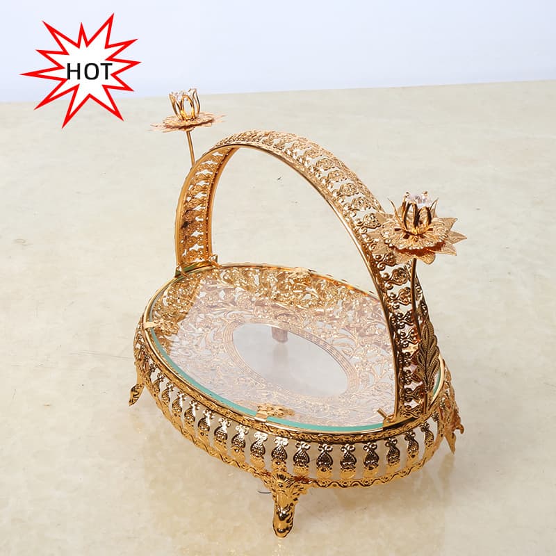 European-style Glass Fruit Bowl Modern Creative Fruit Tray Dried Fruit Plate for Living Room Coffee Table Decoration Luxury Fruit Basin