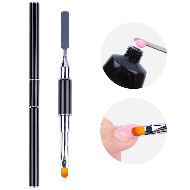 Nail Art Tool Dual-Ended Extension Gel Pickup Pen, Steel Pusher, Gel Brush, Crystal Gel Pen, Gel Pickup Stick