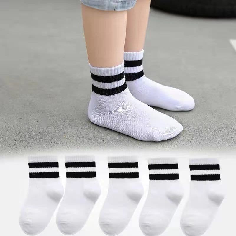 Kids Socks Spring Summer Thin Mesh Solid Color Boys Short Socks Girls White Student Mid-Calf Socks Baby Socks