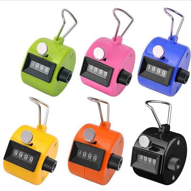 Factory Direct Four-digit Plastic Colorful Counter, Manual Mini Tally, Mechanical Electronic Counter