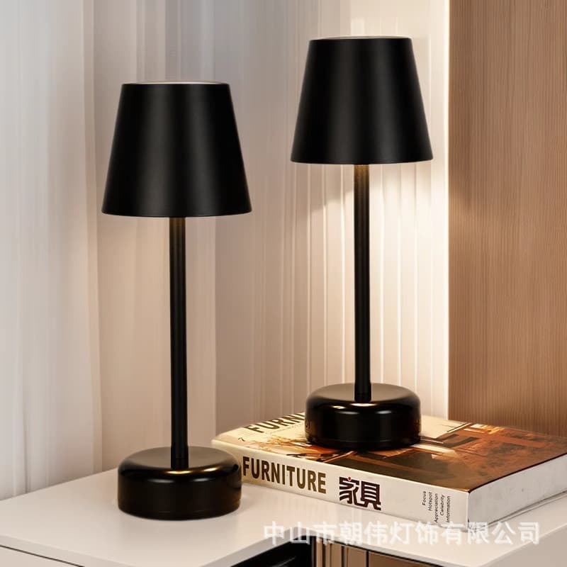 Amazon LED goblet table lamp touch dimming bar restaurant bedroom living room USB rechargeable decorative table lamp