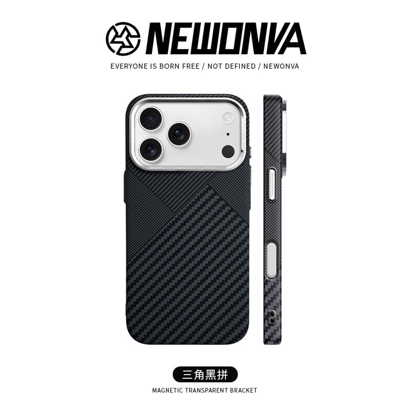Carbon Fiber Pattern Compatible with iPhone 17 Pro Max Kevlar Phone Case Magnetic Apple 16 Pro Shockproof Protection