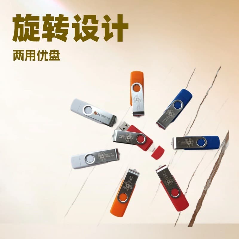 Type C Rotating Phone USB Flash Drive Dual-Head Memory Stick Phone USB Flash Memory Drive