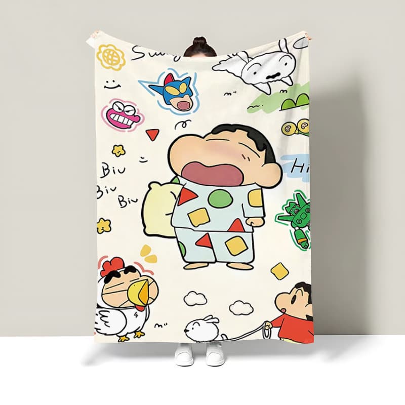 Crayon Shin-chan Blanket, Nap Blanket, Office Shawl, Thin Air Conditioning Throw Blanket, Student Dormitory Nap Blanket