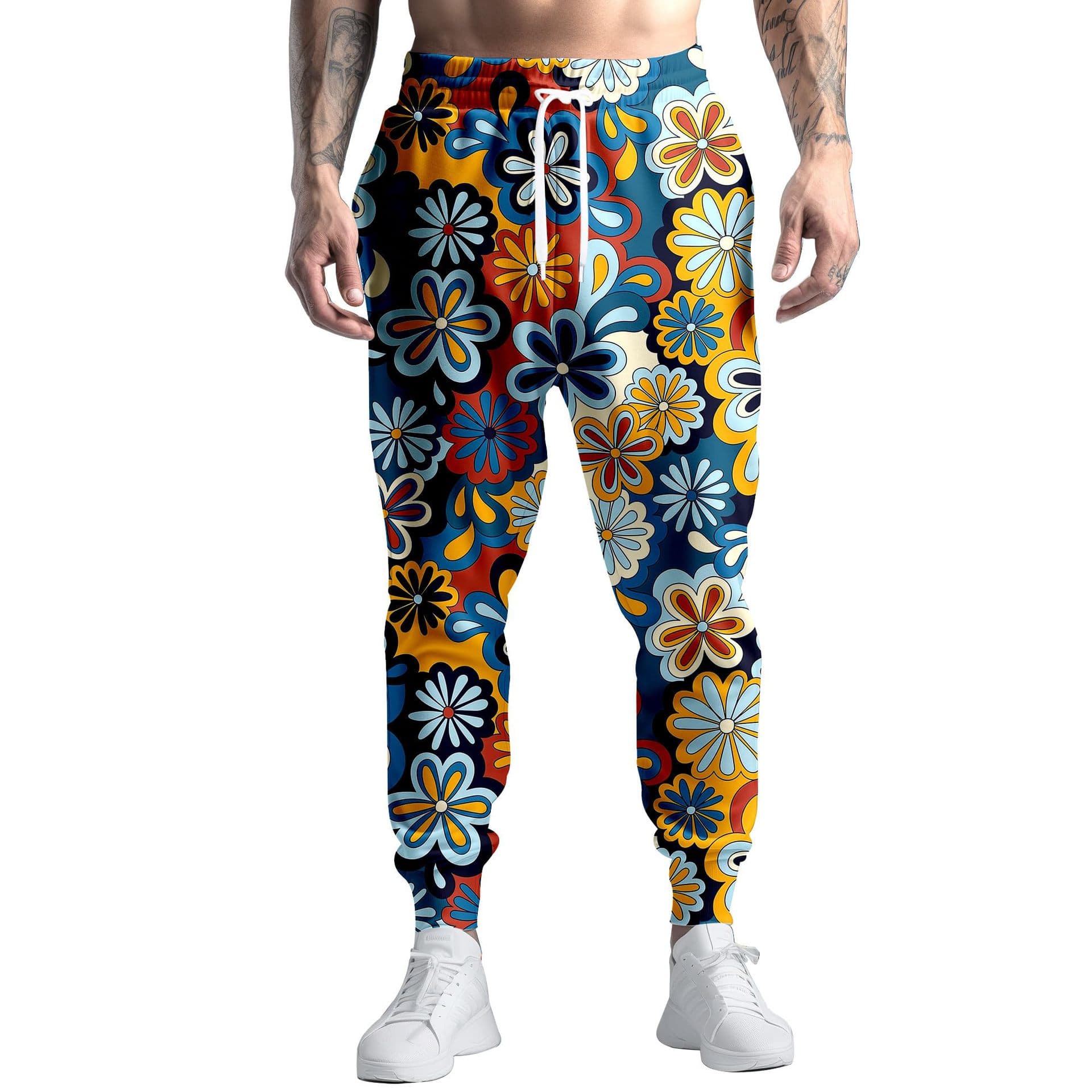 Foreign Trade European and American Fashion 3D Digital Printing Colorful Paint Graffiti Sweatpants Straight-Leg Men and Women Long Pants Loose Casual Pants
