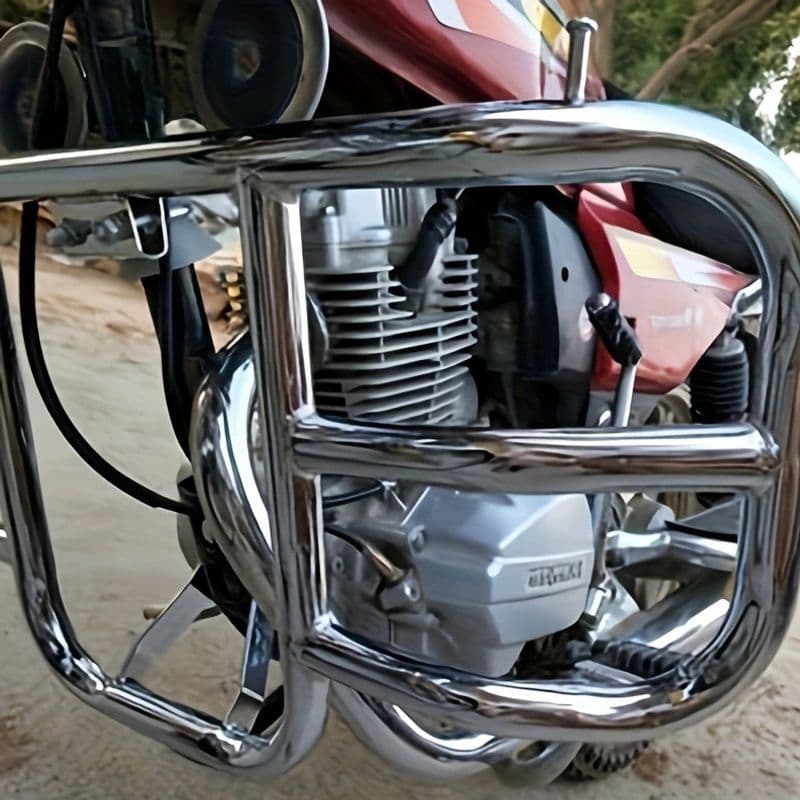 Universal Motorcycle Bumper for Haojue Suzuki 125, Lifan, Qjiang, Zongshen - Thickened Anti-Fall Front Guard Bar