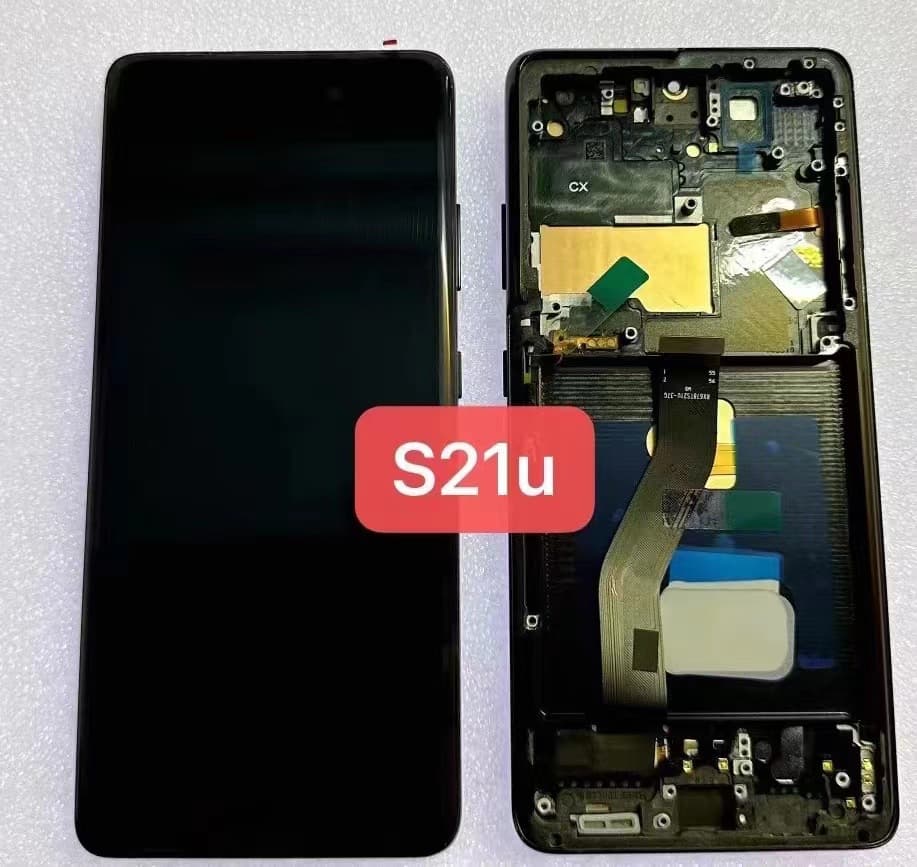 Screen Assembly for Samsung S21 Ultra G9960 Touch LCD Display Inner and Outer Integrated Screen with Frame