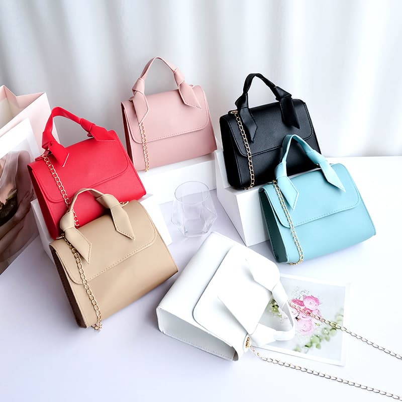 Women's Bag 2025 New Leather Handle Chain Mini Square Bag Casual Phone Bag ladies hand bag Small Bag