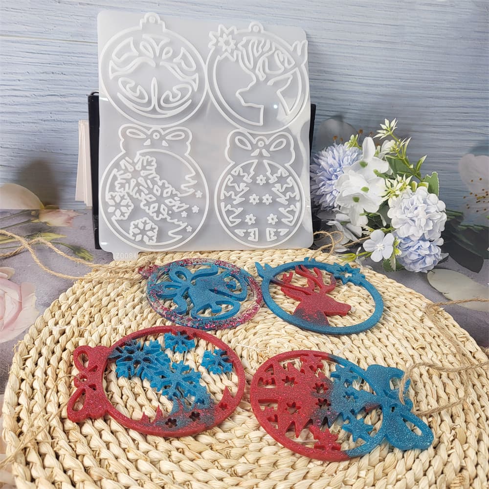 Z0084 Christmas Series Ornaments Crystal Resin Mold Silicone Mold DIY Decoration Silicone Mold