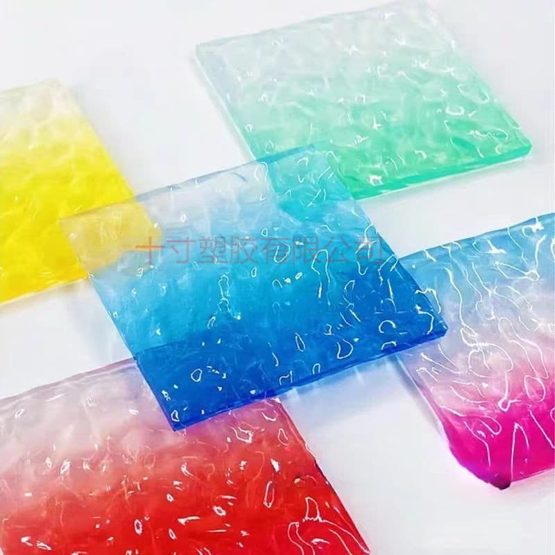 Transparent stone-patterned, long rainbow acrylic, water ripple boards, gradient UV printing keychains, advertising signs.
