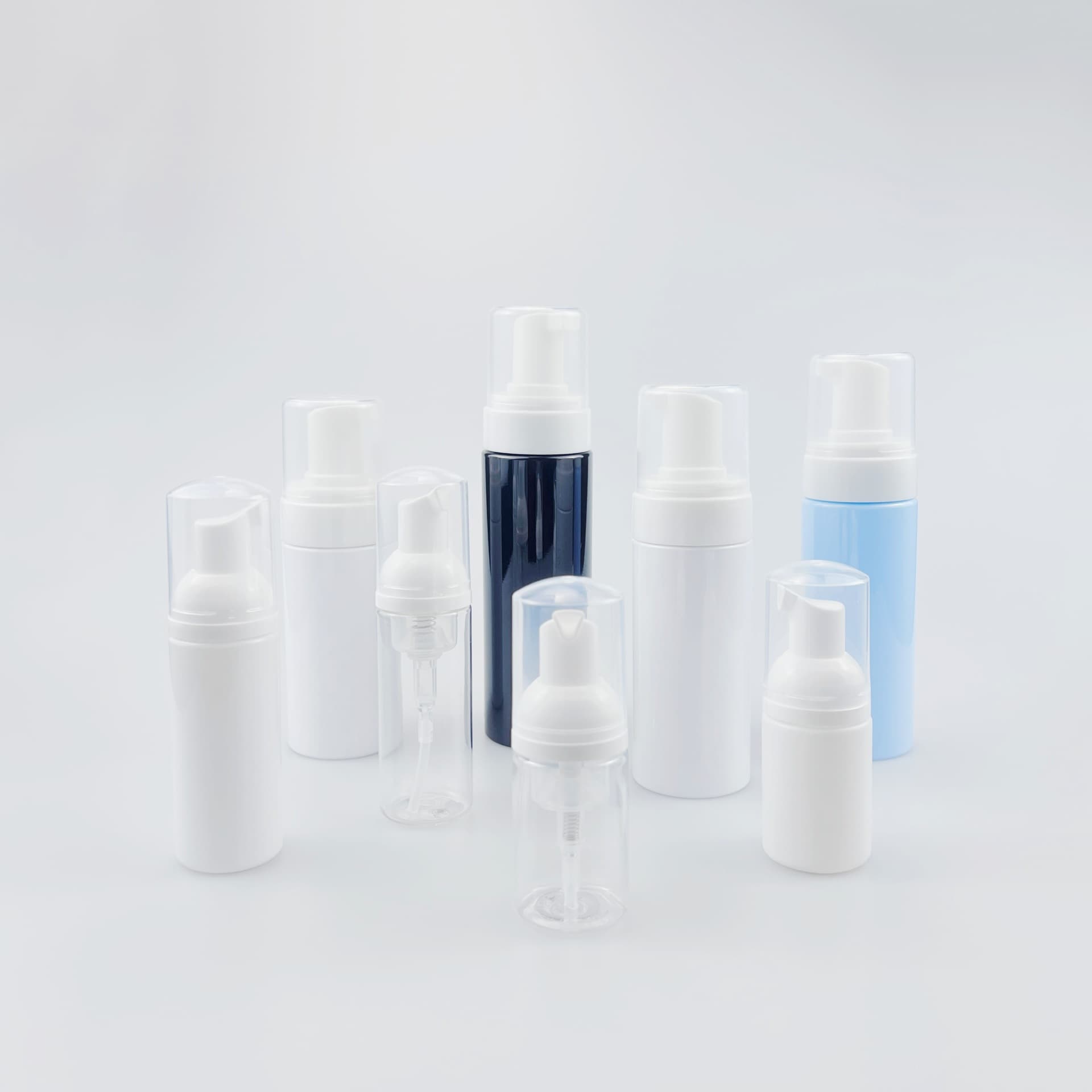 Factory Supply 30ml 50ml 150ml 200ml Foam Pump Bottle Mousse Foaming Bottle Facial Cleanser Dispensing Bottle