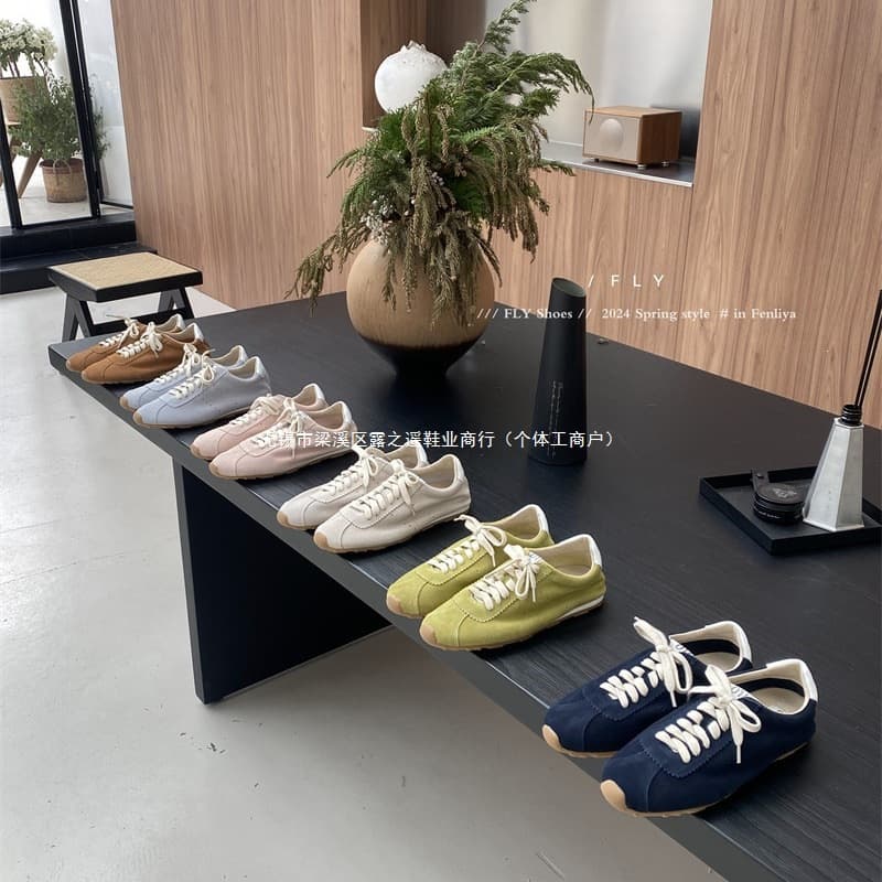 Fengliya Miu Home Same Style Agassi Shoes Women 2026 New Early Spring White Sneakers Casual Shoes Versatile German Training Shoes Women