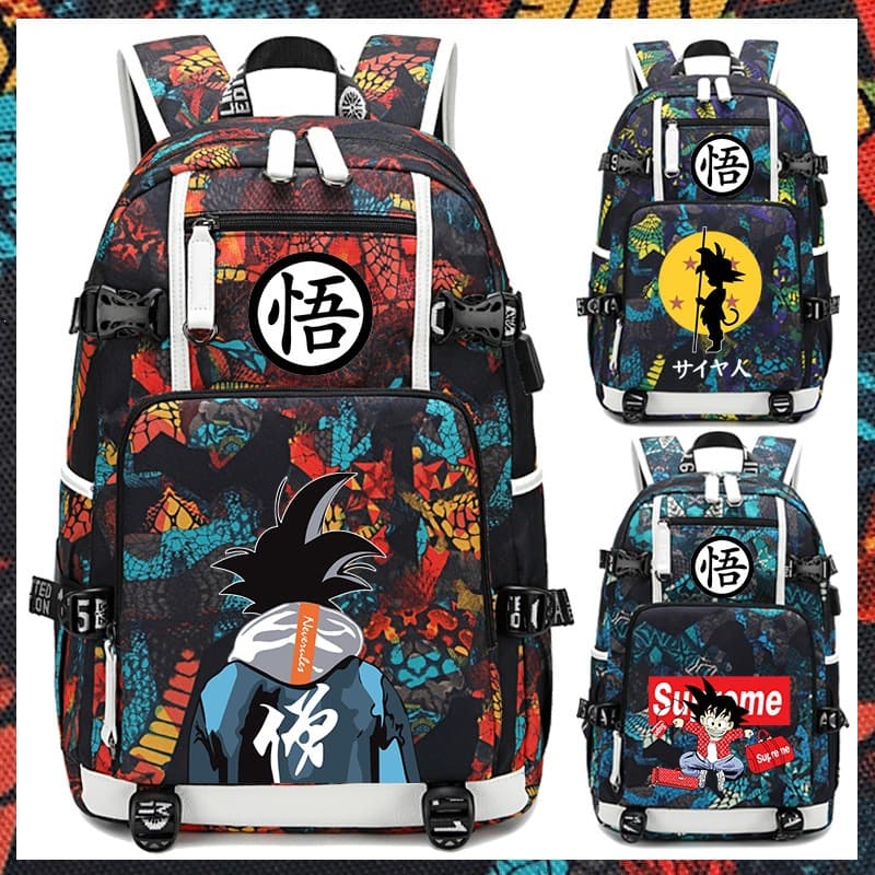 Foreign trade wholesale anime Dragon Ball Goku schoolbag boys middle school students primary school students senior backpack one piece drop shipping