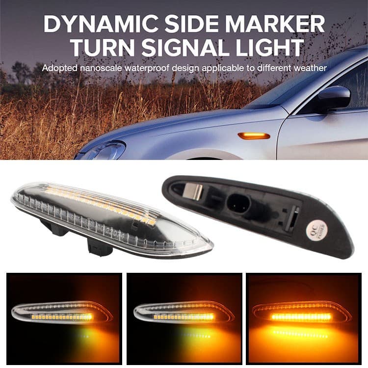 Suitable for BMW side lights running water LED turn signal side marker lights E46 E90 E60 E88 X1 X3