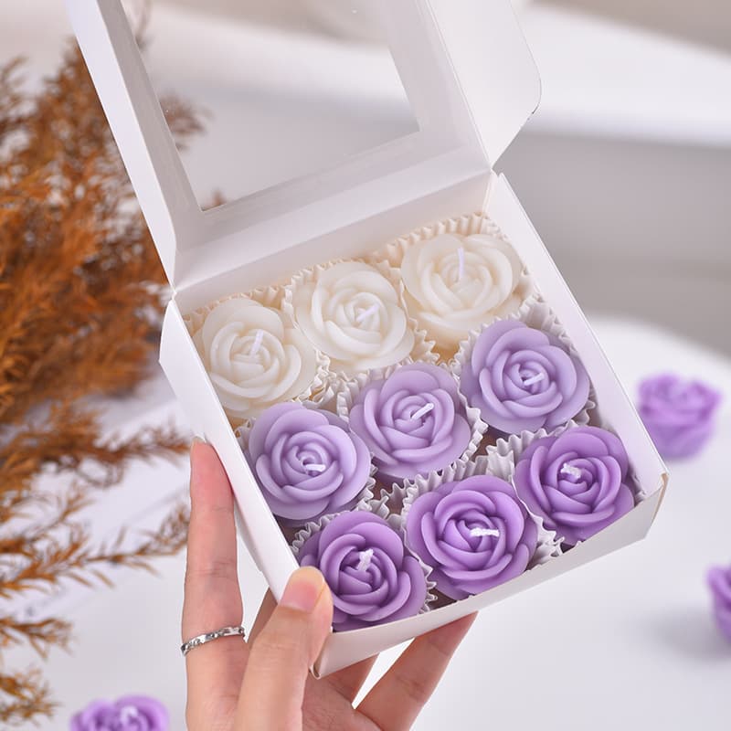 Valentine's Day Gift Birthday Souvenir Small Gift Candle Cross-border Creative Rose Scented Candle Set