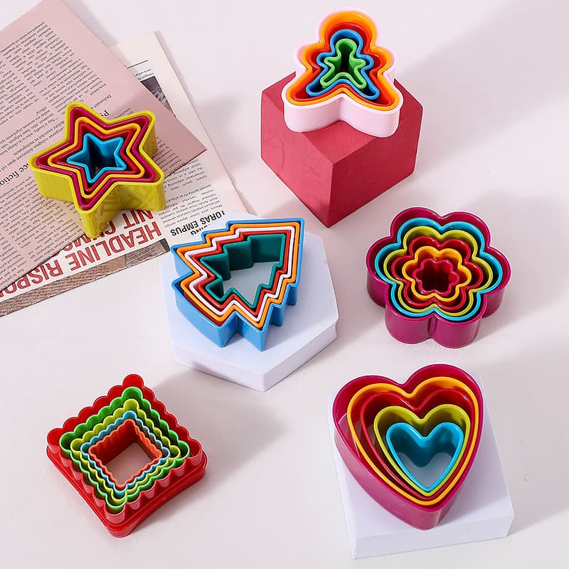 Cross-Border Butterfly Shape Mold Christmas Biscuit Cutter Five-Star Christmas Tree Bread Cutting Tool Baking Supplies Wholesale