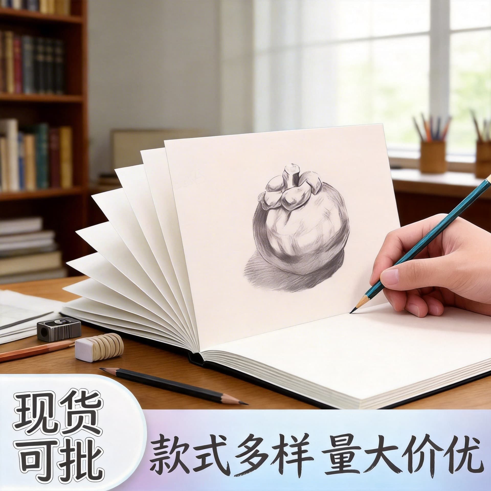 Cross-border Sketchbook A4 Thickened Art Student Sketchbook Blank Drawing Book Hand Colored Pencil Drawing Paper 30 Sheets A5