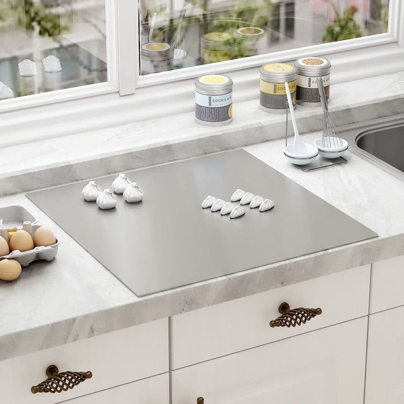 Food-Grade Stainless Steel Kneading and Cutting Board with Rolling Mat, Thick Anti-Mold Chopping Board for Home Kitchen