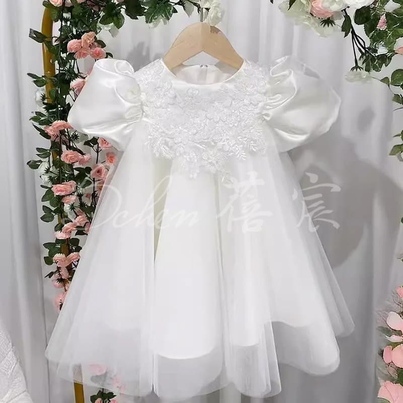 1-Year-Old Baby Girl Dress Tutu Skirt European American Christmas Toddler Princess Dress Children's Dress